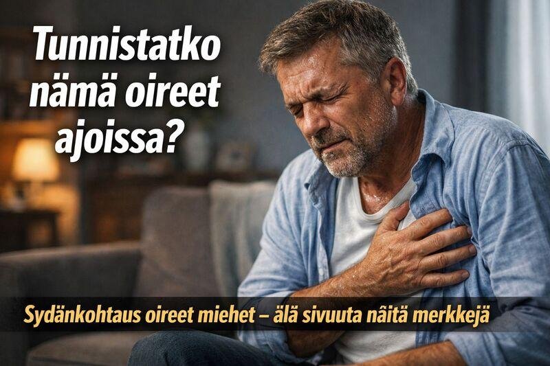 Sydänkohtaus oireet